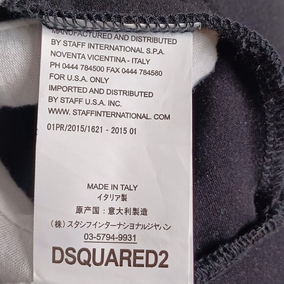 Dsquared2 Full Zip Track Jacket Mens Medium Black Logo Tape Maple Made Italy - Picture 10 of 16